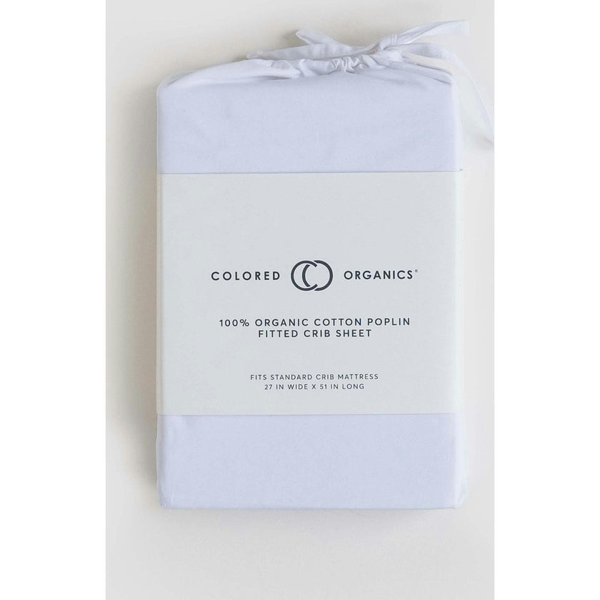 Poplin Fitted Crib Sheet Ivory