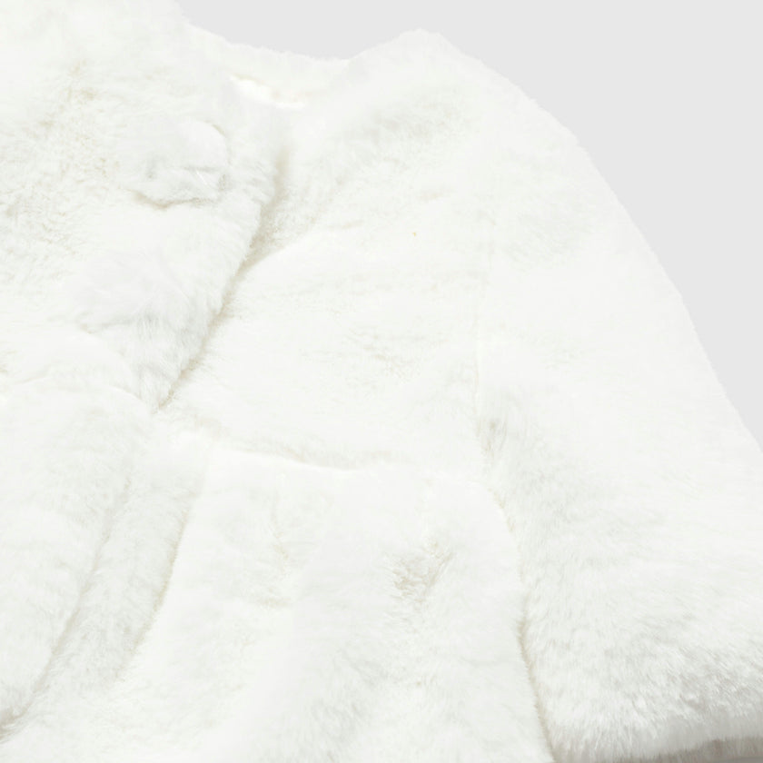 White Faux Fur Coat