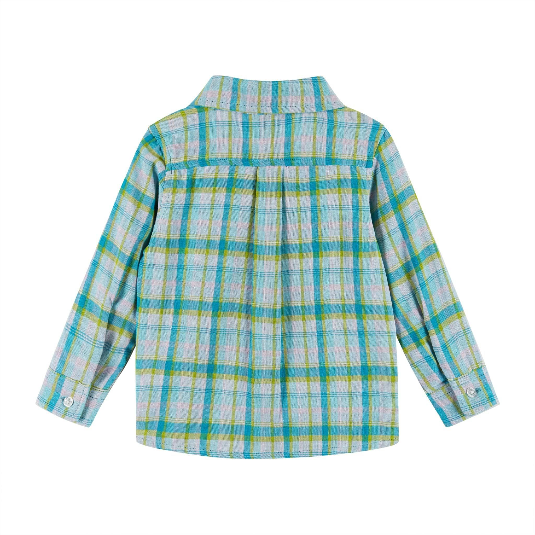 Boys 4-Piece Vest Set | Navy & Khaki Plaid