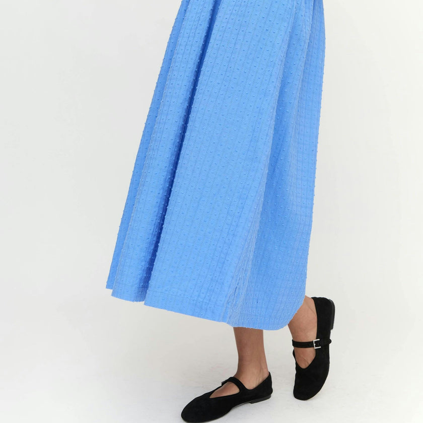 The Scarlett Nap Dress - Hydrangea Blue Textured Clip Dot