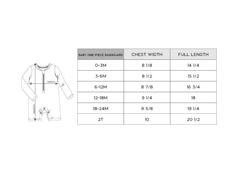Baby Boy One-Piece Rash Guard Swimsuit in Aqua Grey Stripe