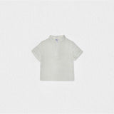 Dev Boy Shirt Short Sleeve Linen, White Openwork