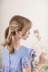 Bees Kind and Pink Bow Hair Clips