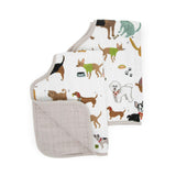 Cotton Muslin Burp Cloth 2 Pack - Woof