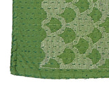 Artisan Hand Loomed Cotton Table Runner - Green Ginkgo - 18"x96" Arcadia Home