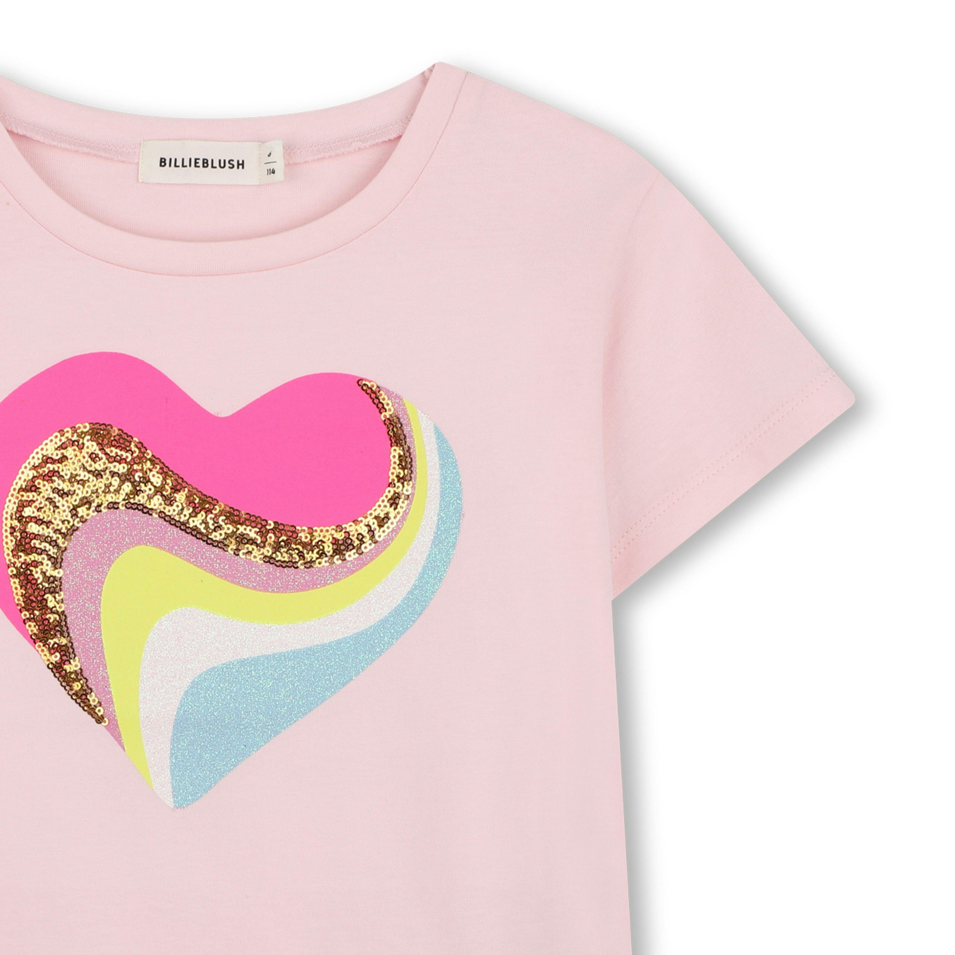Pink Heart Glitter T-Shirt