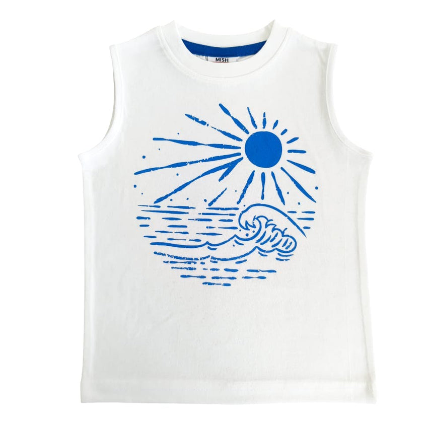 Baby and Kids Muscle Tee - Waves