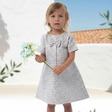 Elsa Baby Dress Short Sleeve, Blue Hearts