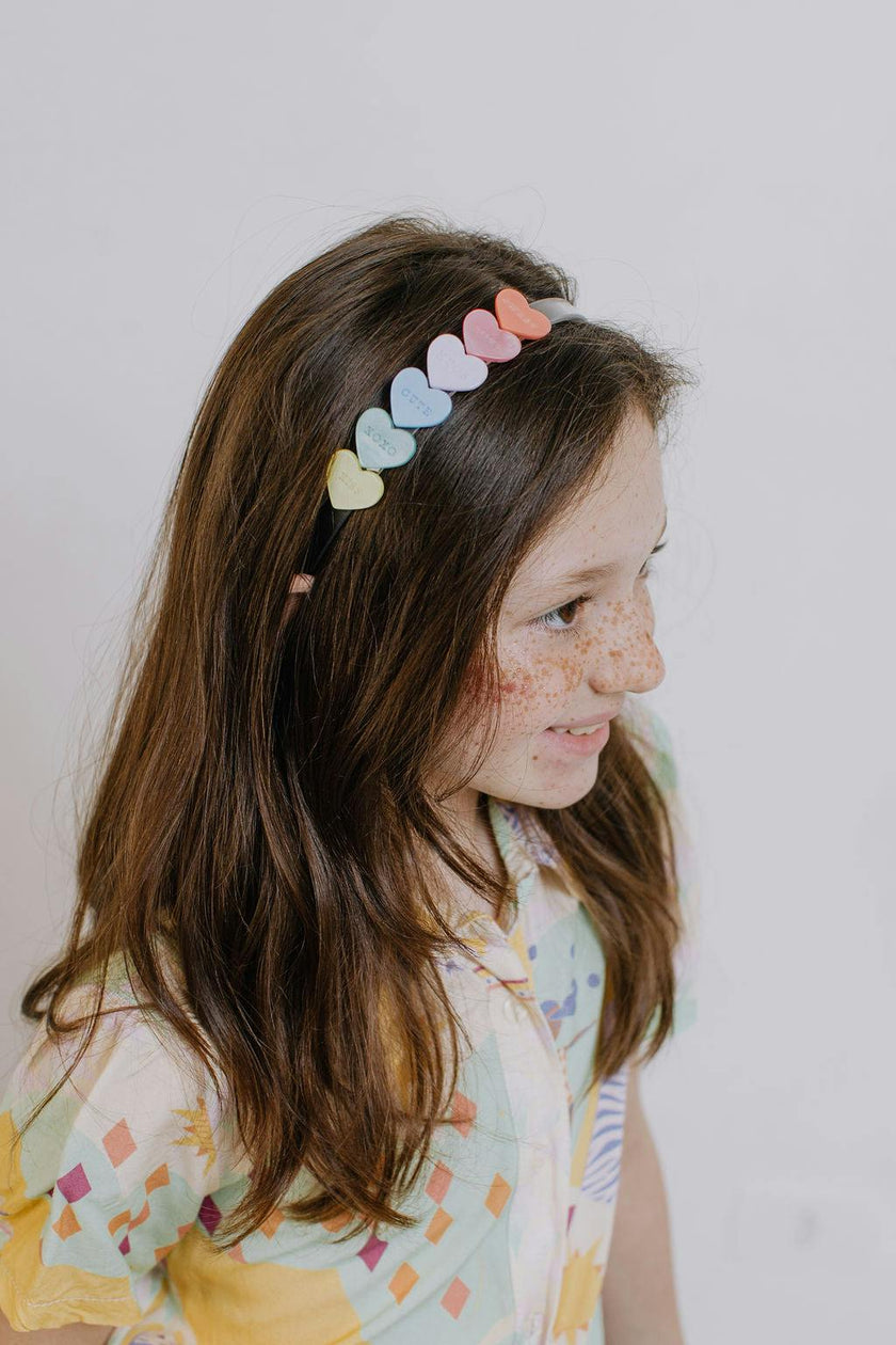 Candy Hearts Pastel Pearlized Headband