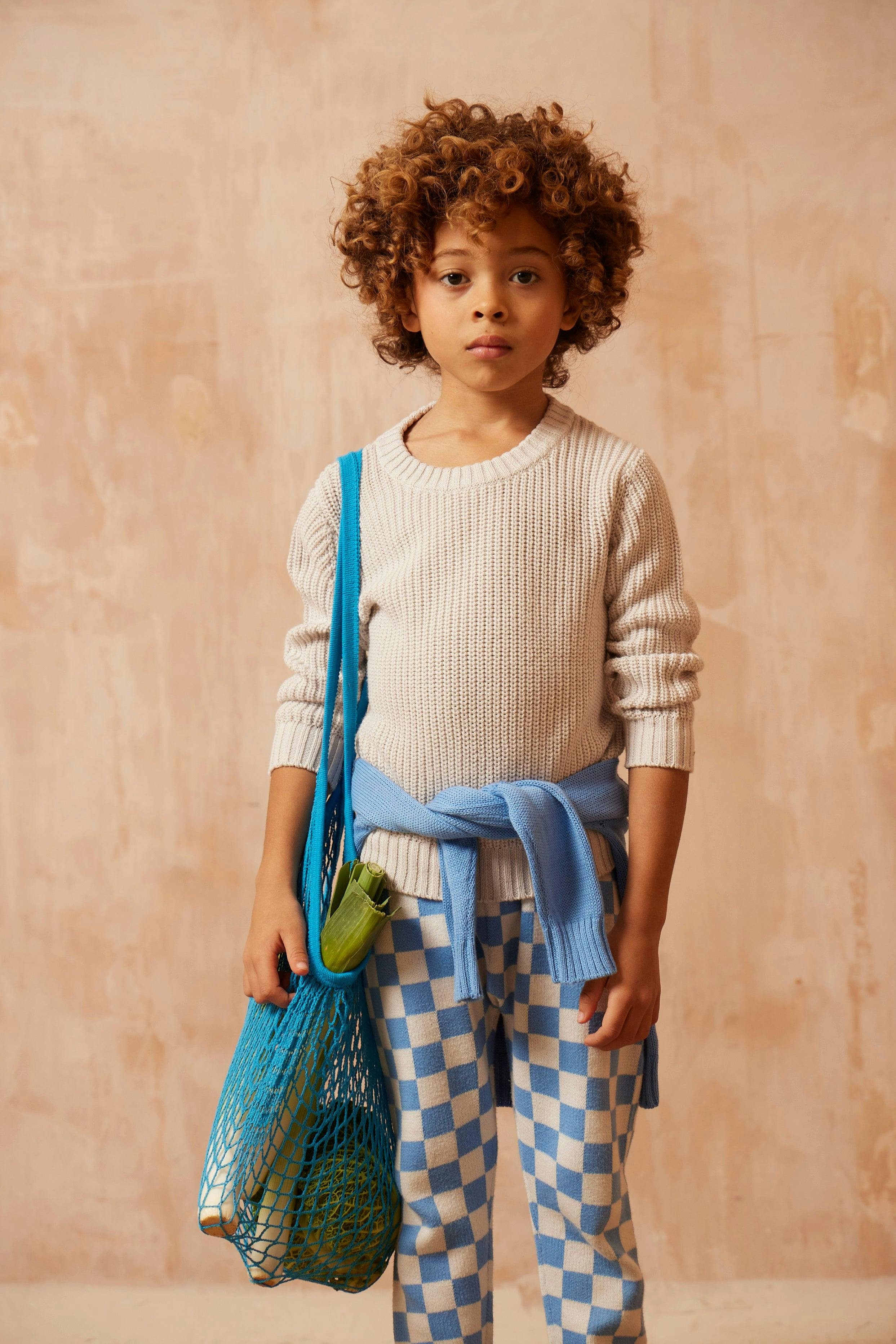 Boys Fisherman Jumper | Chalk