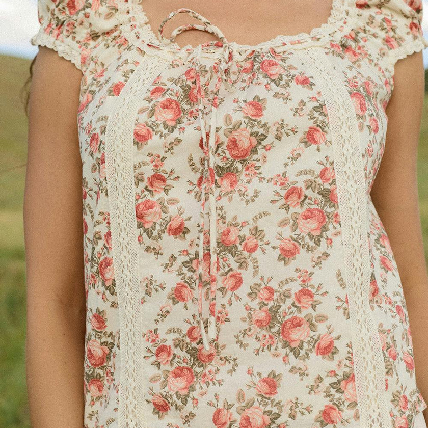 Palermo Top in Ivory Heritage Rose