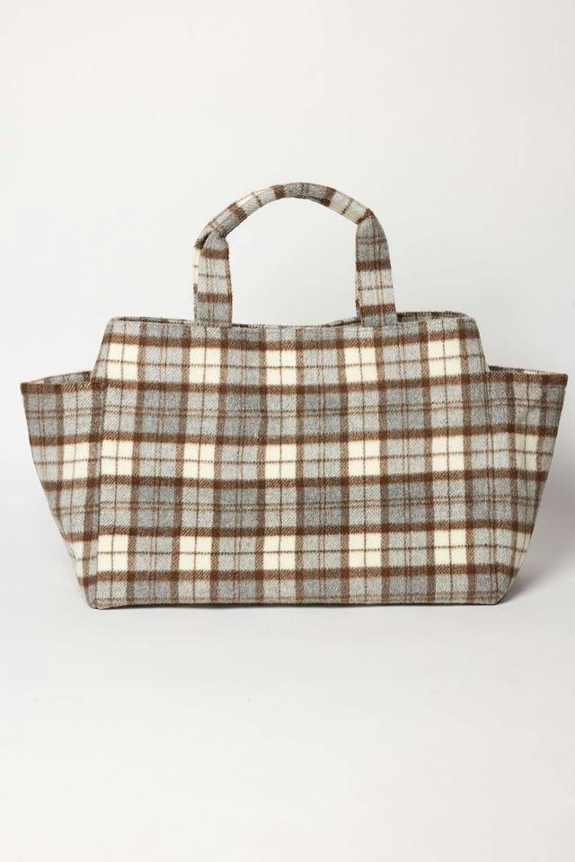 Plaid Airplane Tote