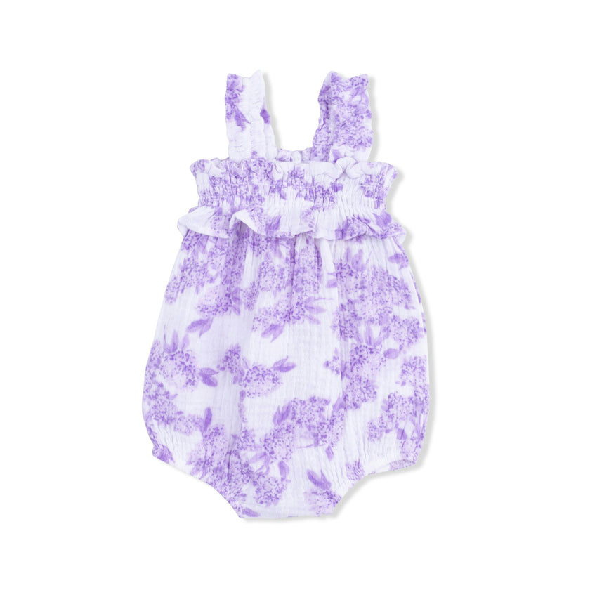 Lilac Floral - Ruffly Strap Bubble