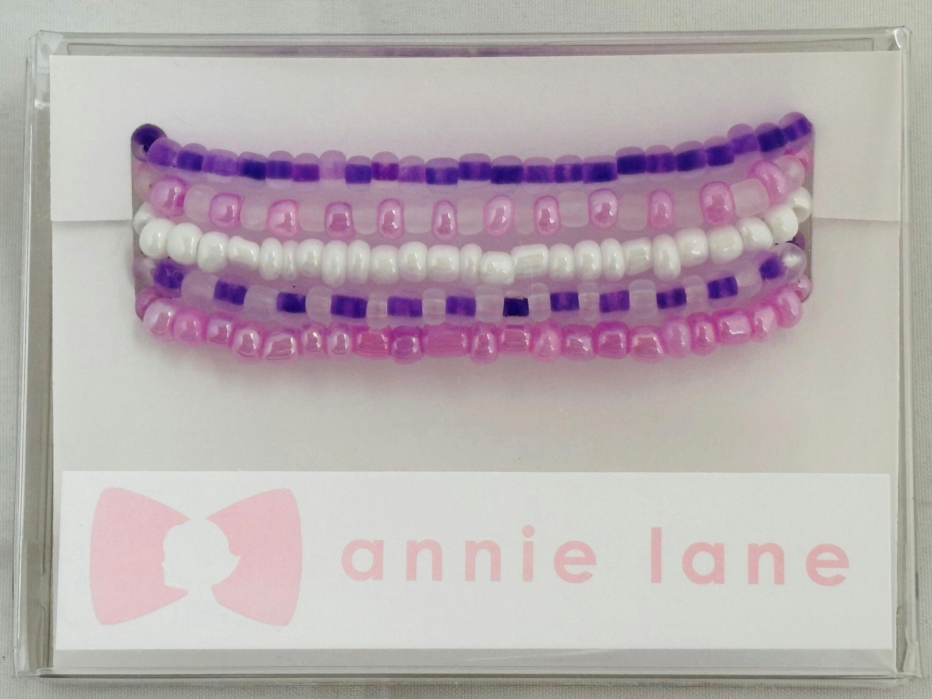 Purple set of five bracelets