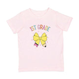 First Grade Pencil Bow Short Sleeve T-Shirt