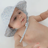 baby slate floral sun hat