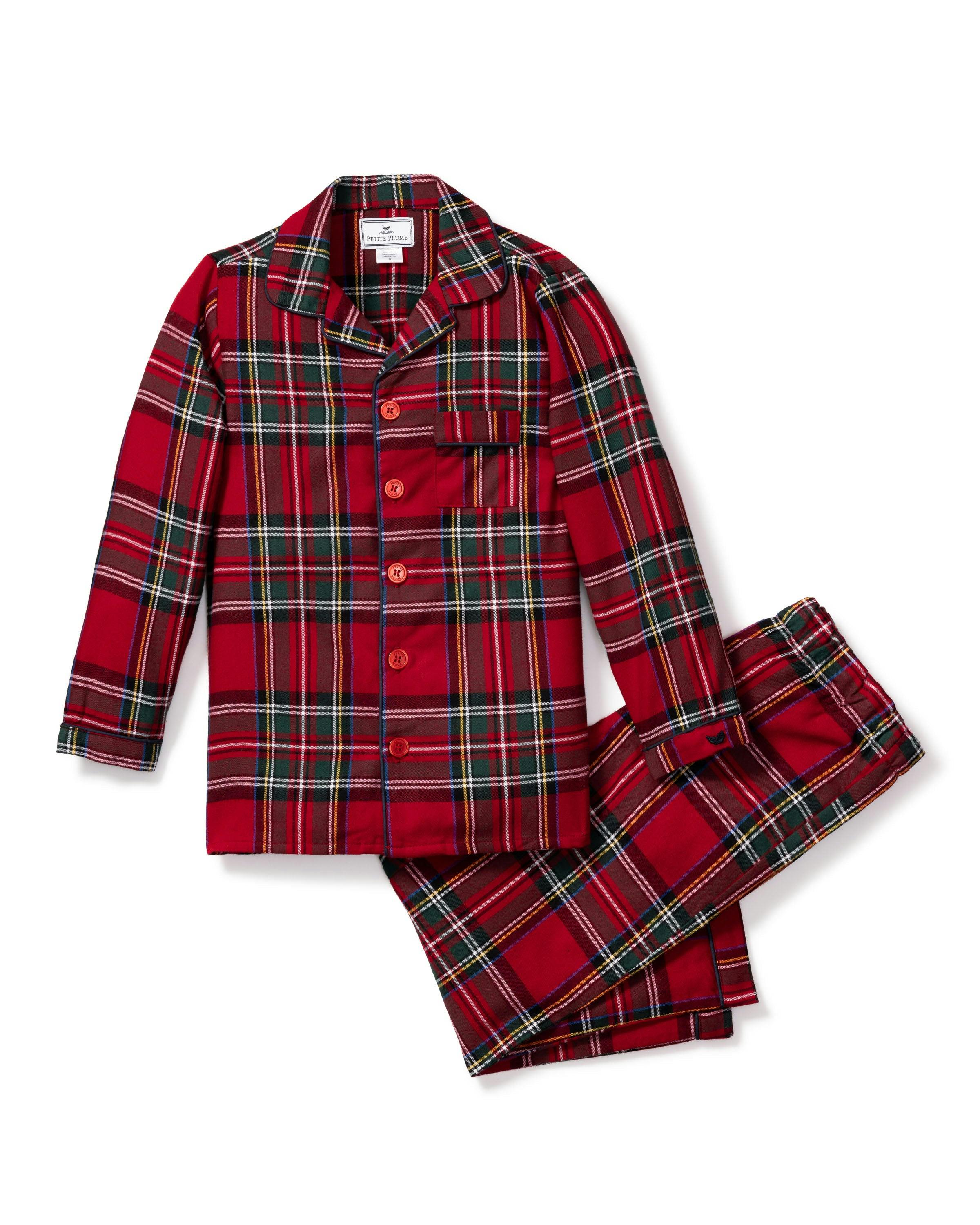 Kid's Brushed Twill Pajama Set in Imperial Tartan