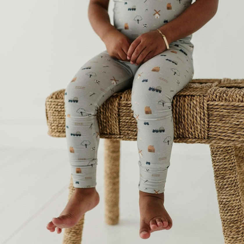 Boys Short Sleeve Lounge Set in Farm