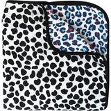 ANIMAL PRINT MUSLIN BLANKET - reversible newborn to 4 months / 5+ months