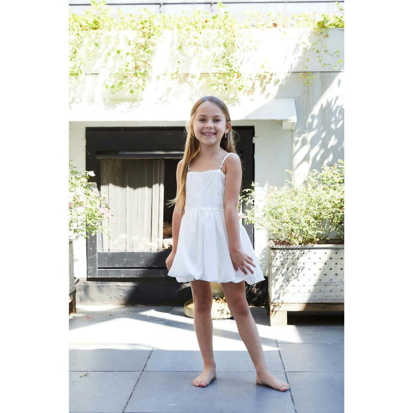 Bailey White Rose Satin Ballet Dress