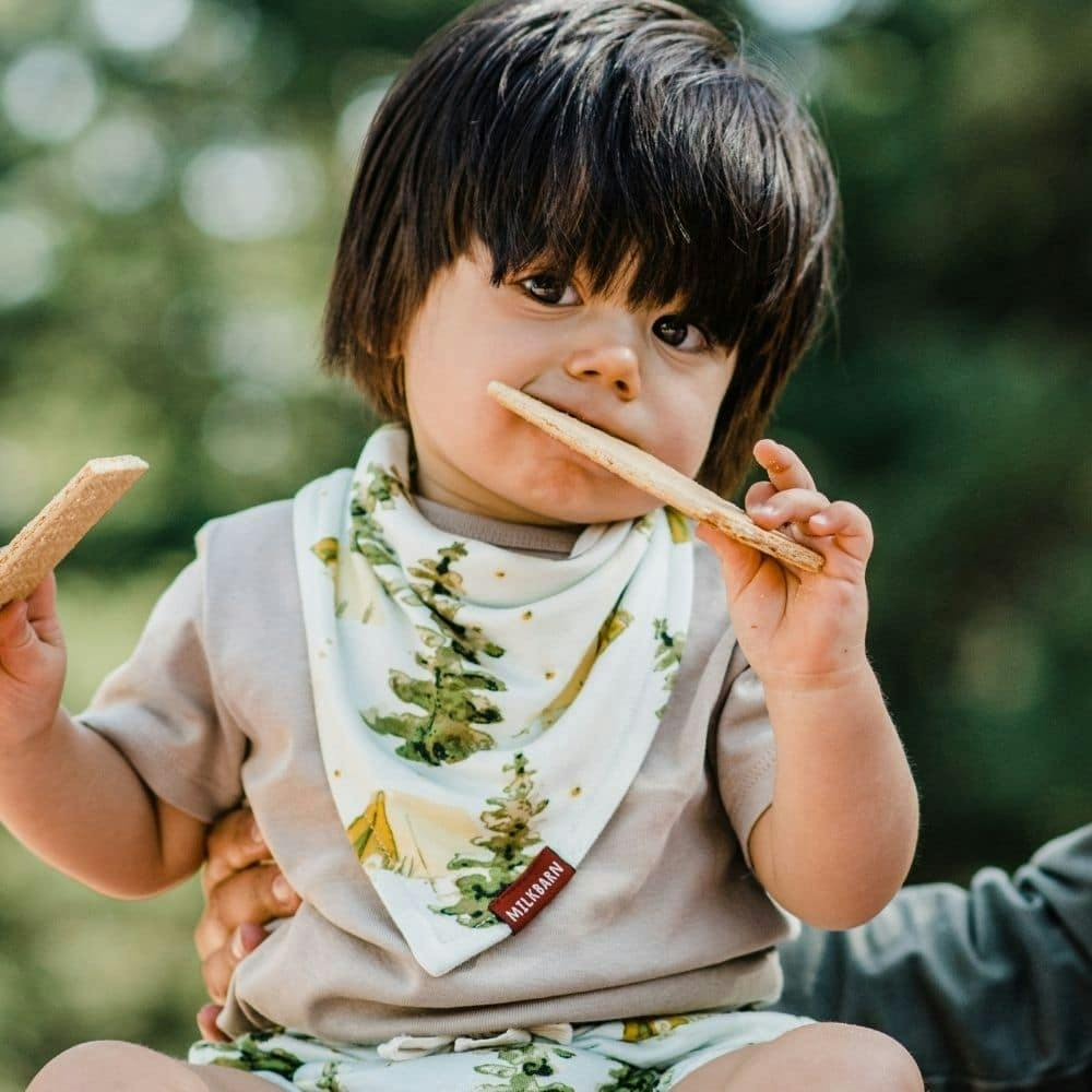 Salt Luxe Solid Kerchief Bib