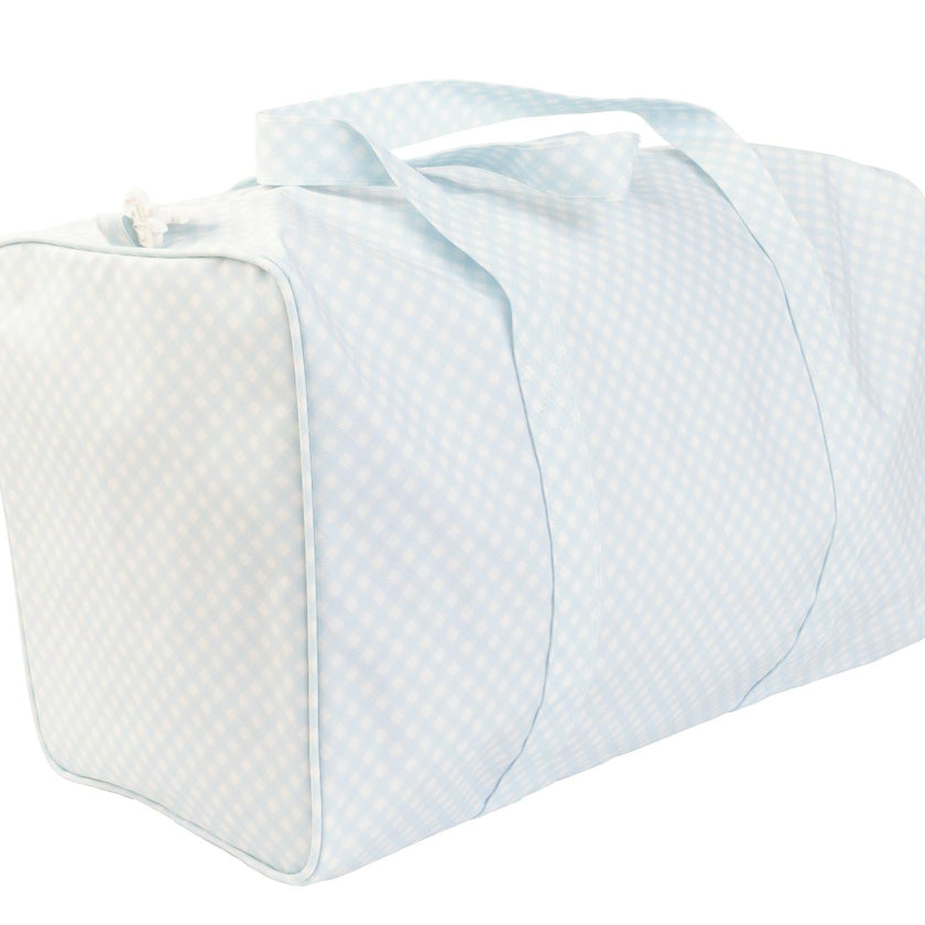 The Duffle Bag in Blue Gingham