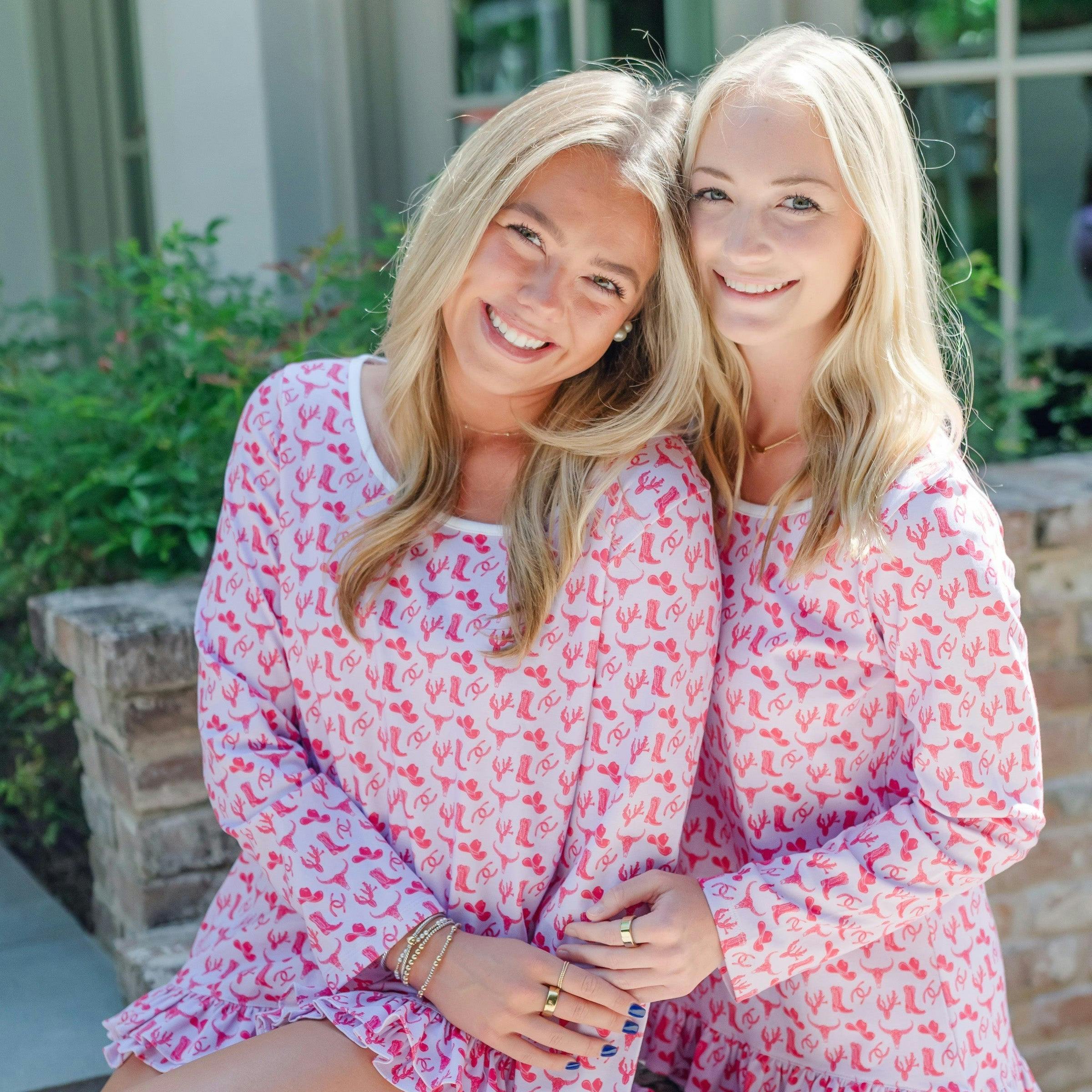 Kathryn Women's Pajama Short Set - Wild West Pink