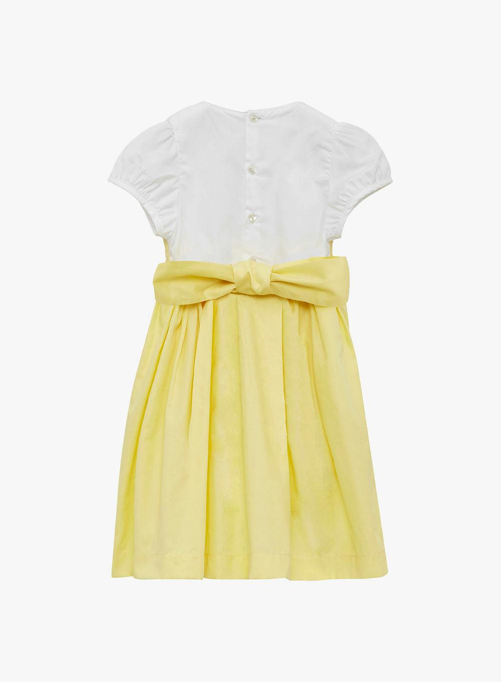 Rose Hand Smocked Dress in Lemon