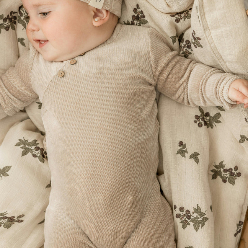 Fake Wrap Onesie with Hat