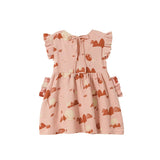 Girls Fit-N-Flare Box Pleats Sleeve Pocket Dress