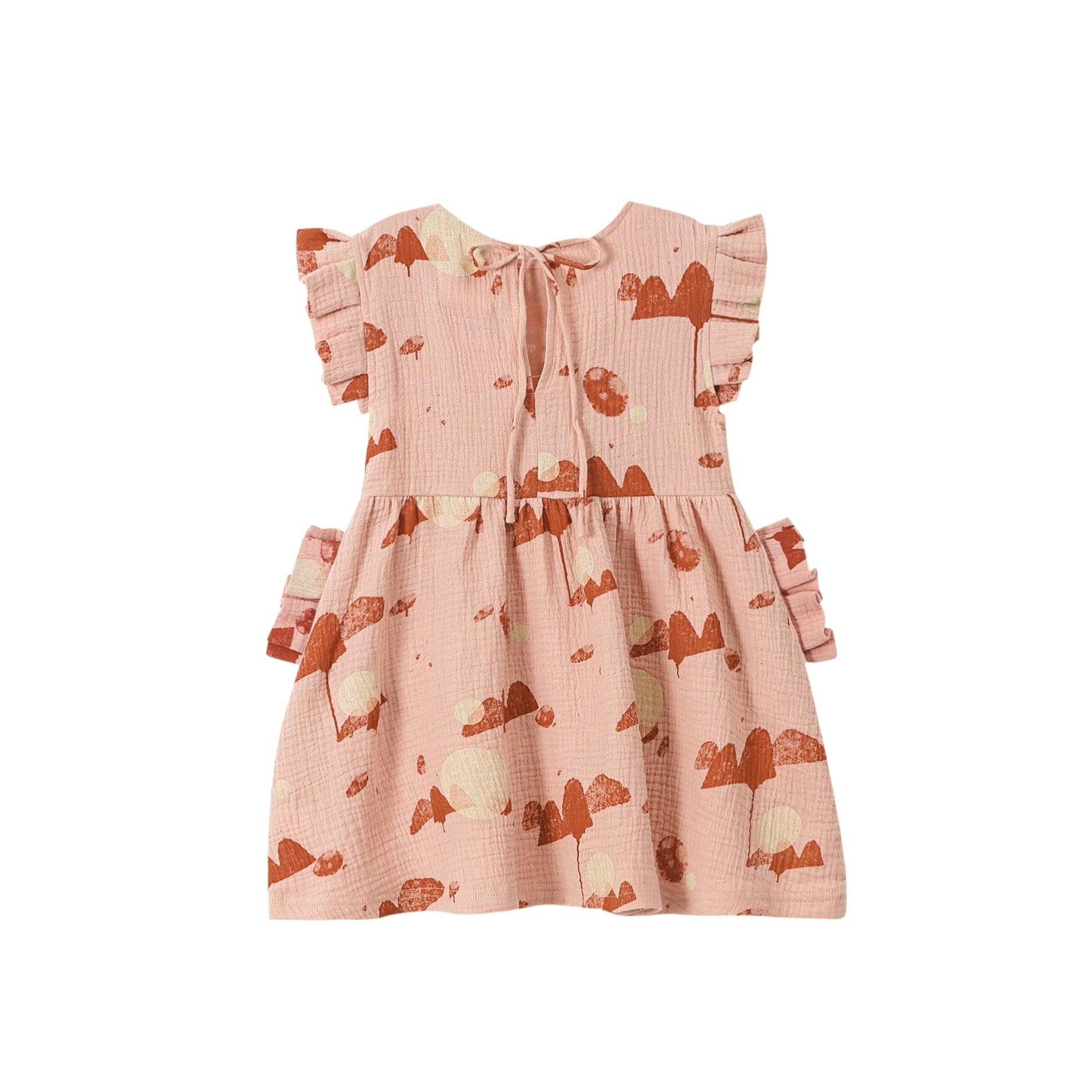 Girls Fit-N-Flare Box Pleats Sleeve Pocket Dress