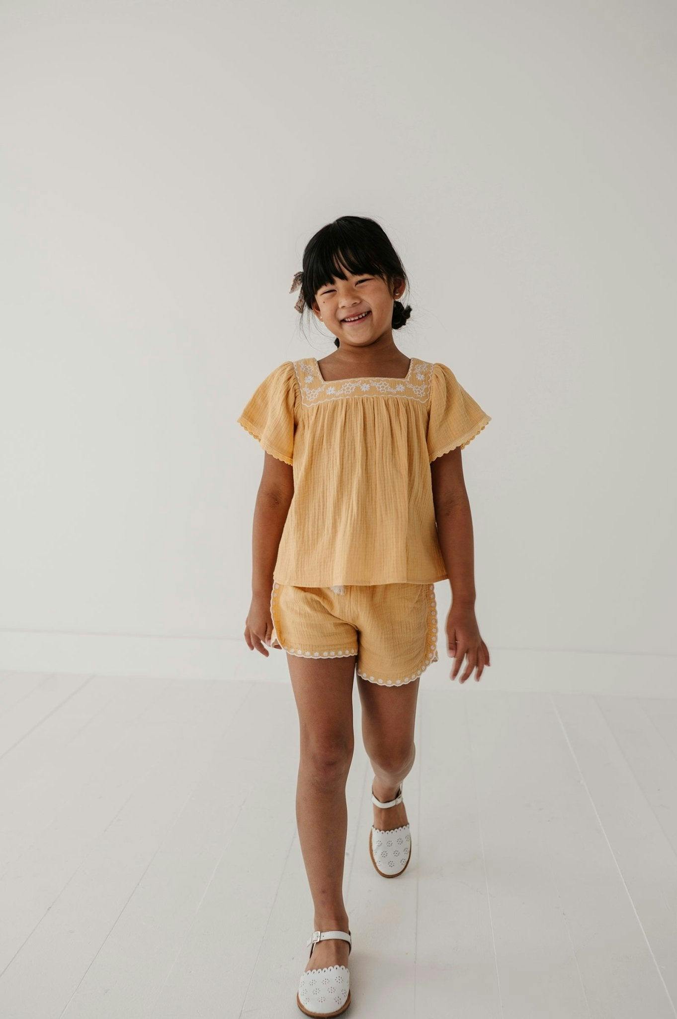 Square Neck Peasant Top