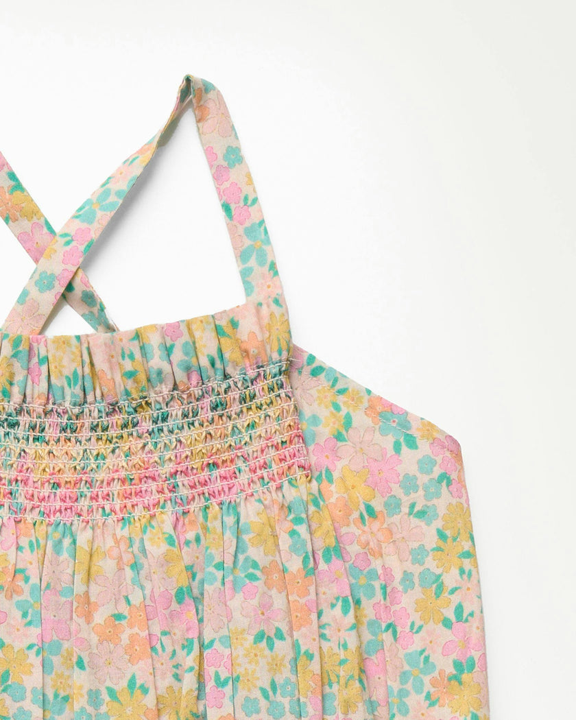 Alisson Dress - Emma Floral Mint print