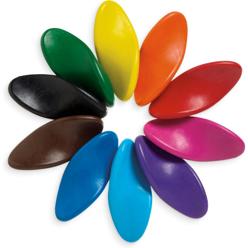 Left Right Crayons - Ergonomic - Set of 10
