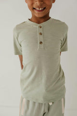 Short Sleeve Henley Shirt Desert Sage