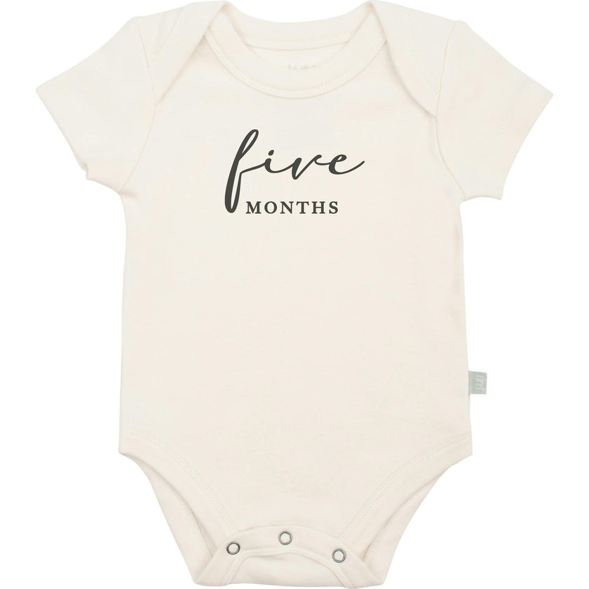graphic bodysuit | five months milestone charcoal