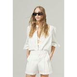 Frida Linen Shorts - White
