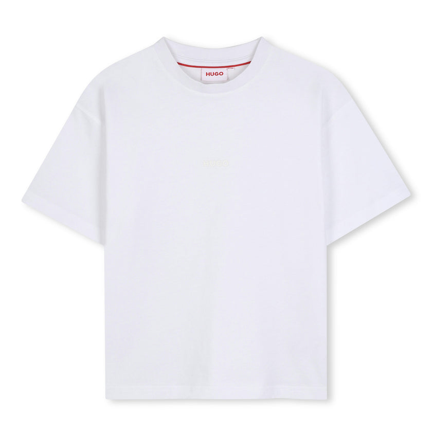 White Logo Short Sleeve T‑Shirt