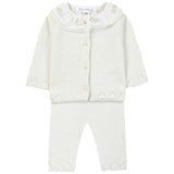 TARTINE ET CHOCOLAT Delicate Knit Baby Set - Nacre