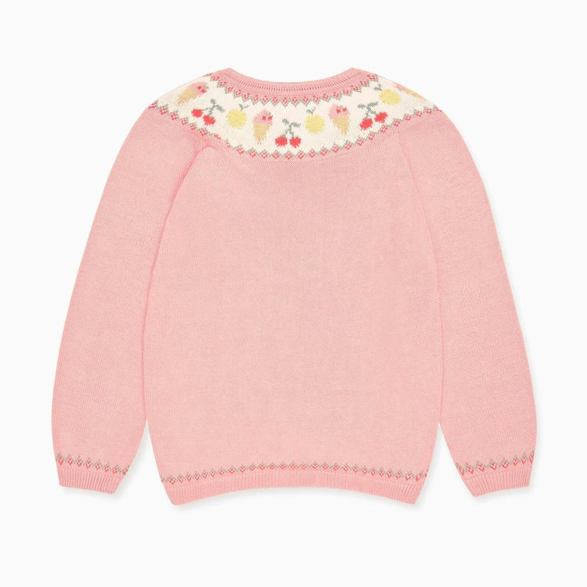 Dusty Pink Helado Cotton Girl Cardigan