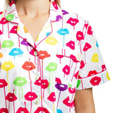 Women's Drawbertson Drippy Lips Short PJ Set - Organic Cotton Poplin
