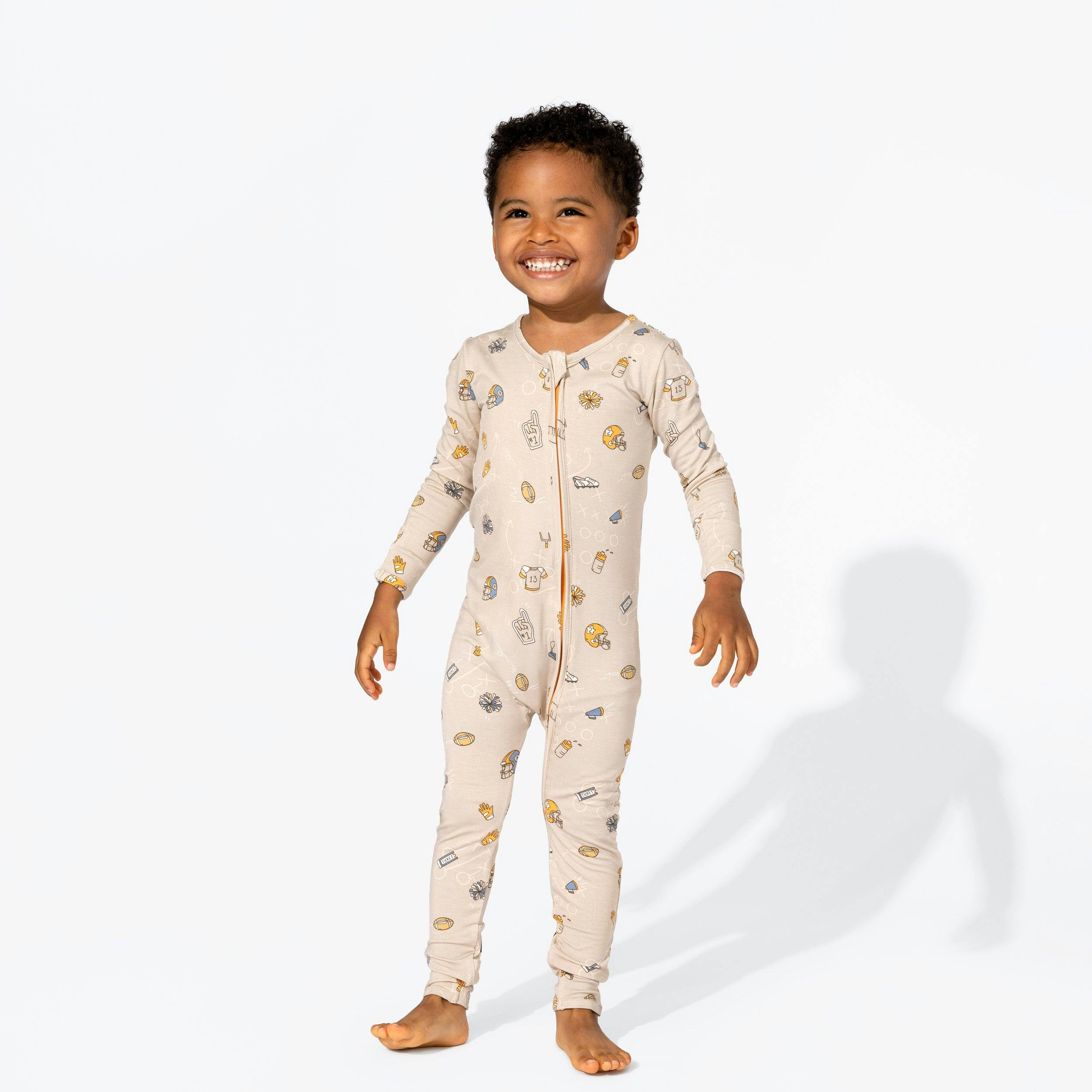 Football Bamboo Convertible Footie
