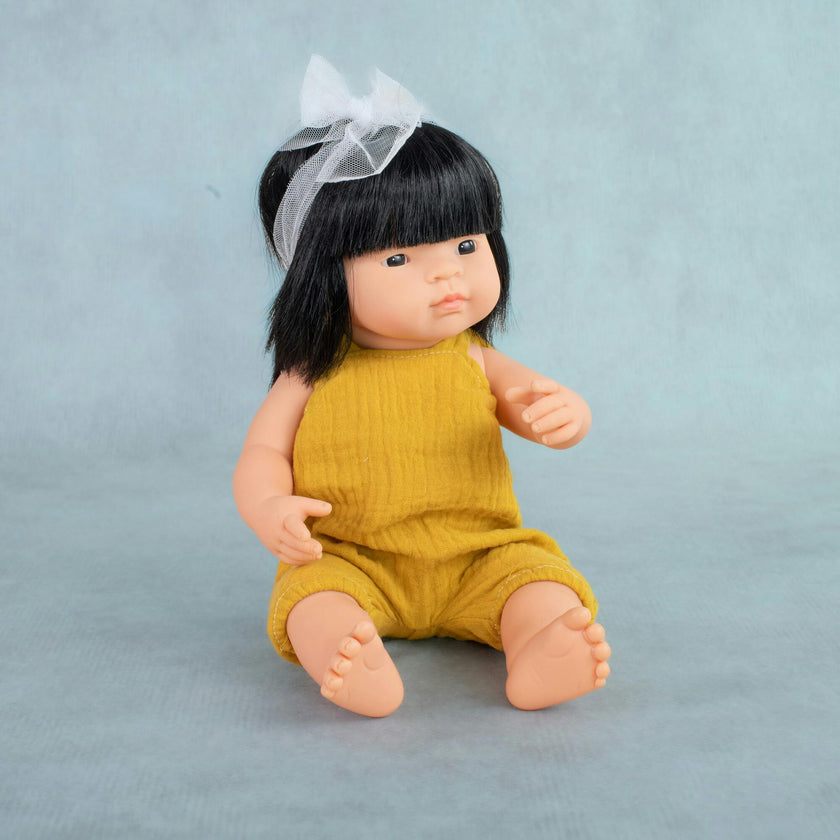 My Friends and Me Collection Asian Baby Girl Doll with Black Hair - 15"