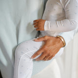 baby blue heart pima footie