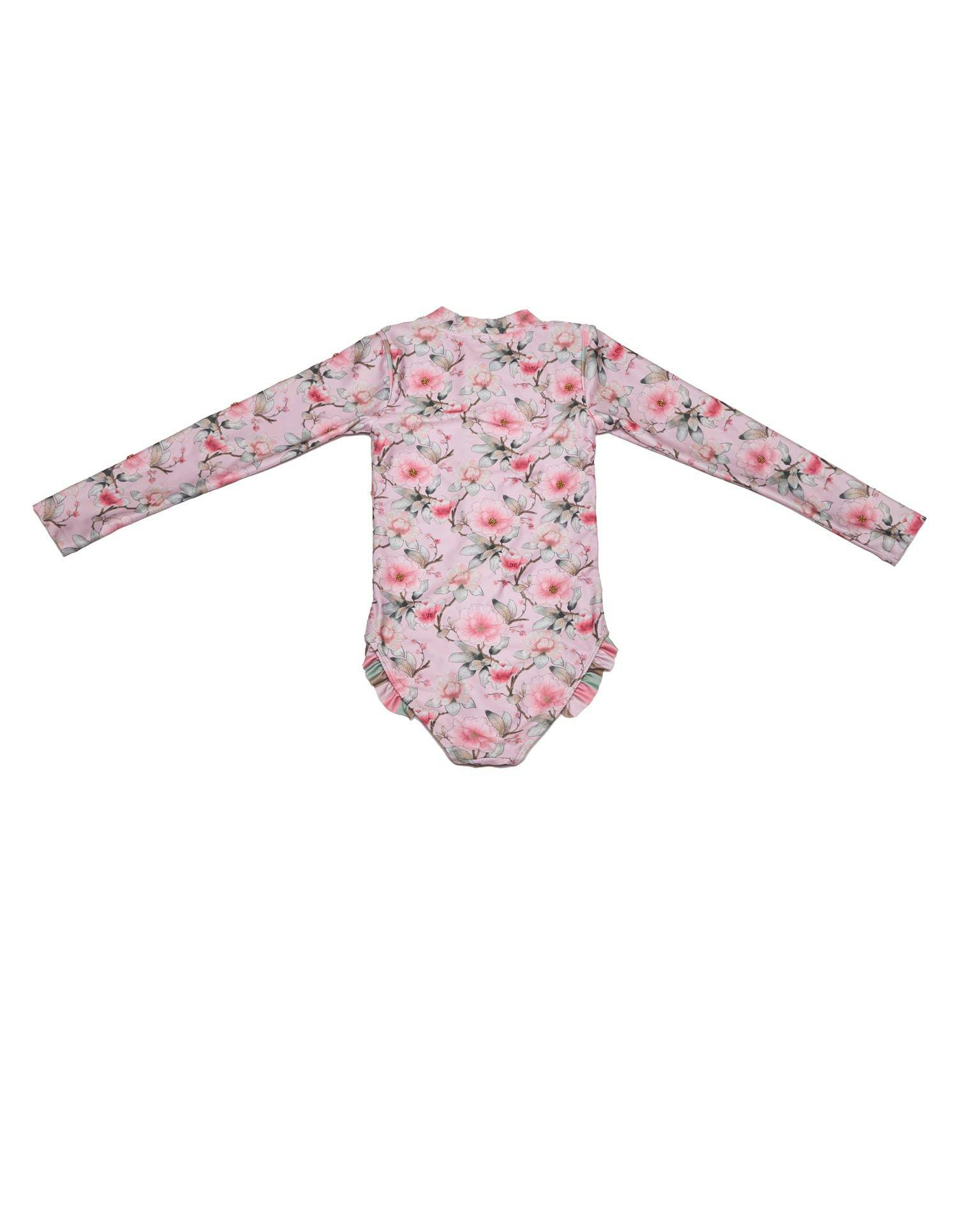 Long Sleeve Zip One Piece Swimsuit – Petal