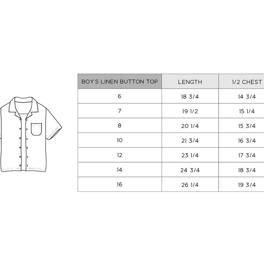 Boy's Linen Button Top