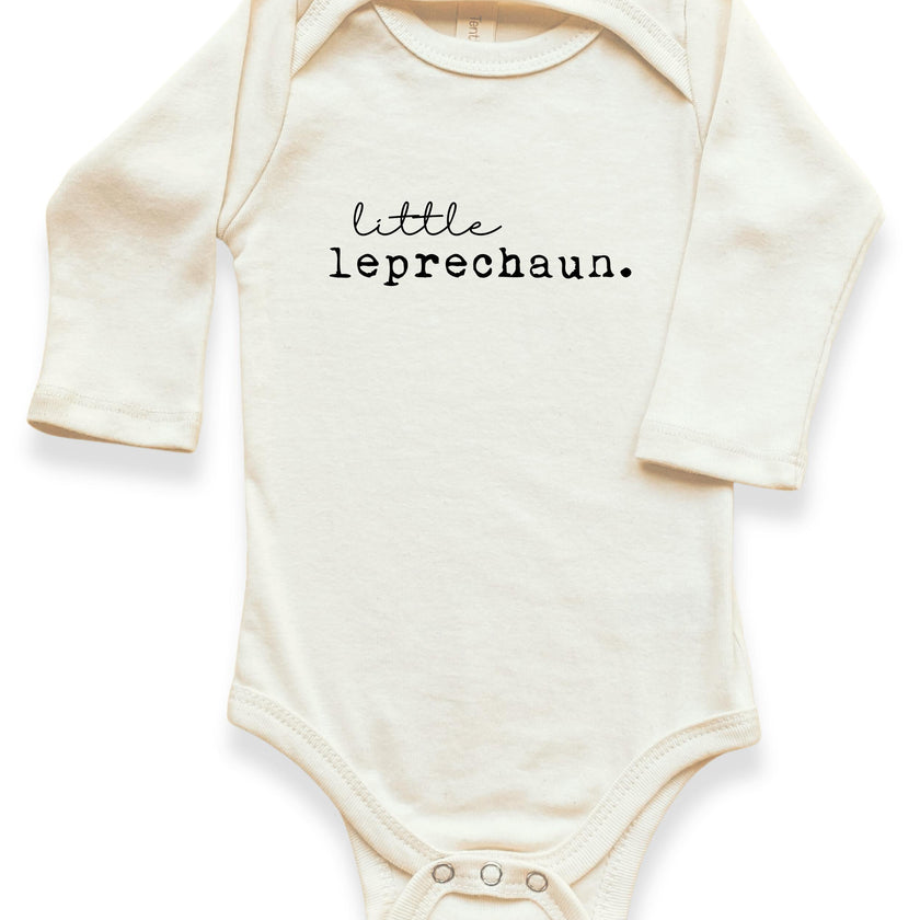 Little Leprechaun Organic Baby Bodysuit Long Sleeve