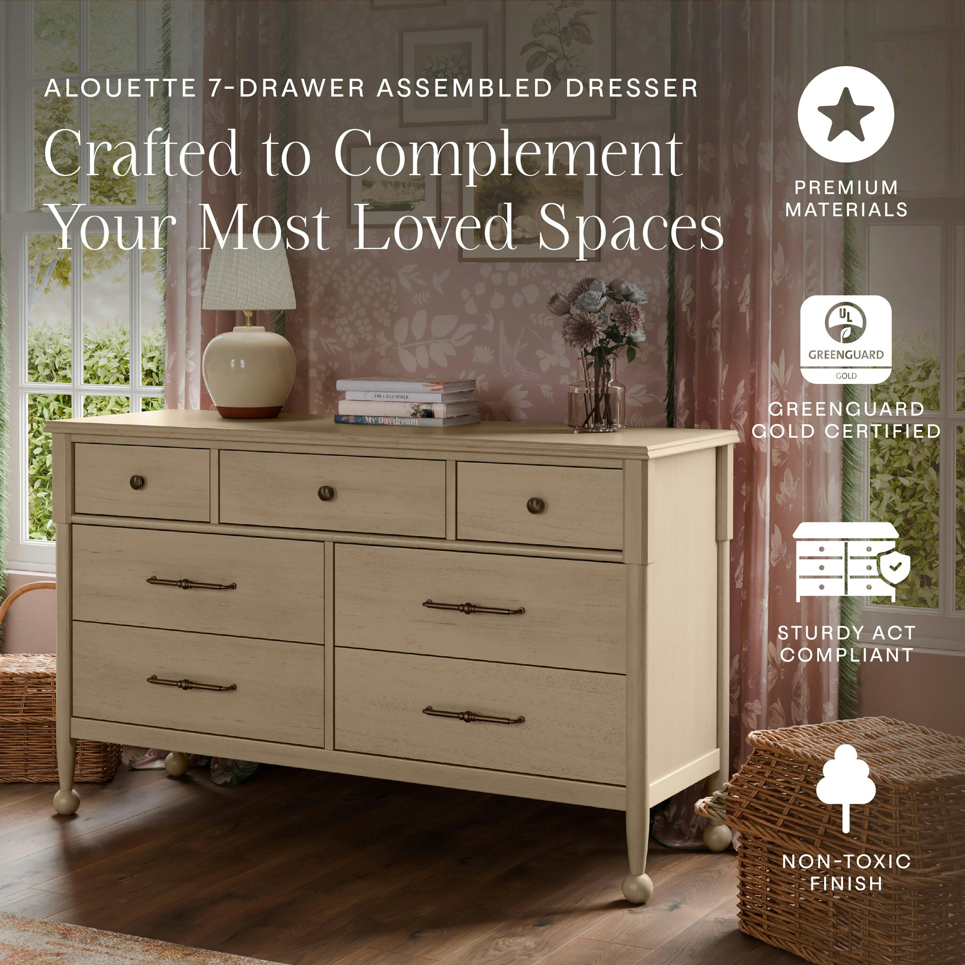 Namesake Alouette 7-Drawer Wide Assembled Dresser (56
