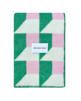 Blanket CUBICS Grass / Pink Print 4.25 x 6.5ft
