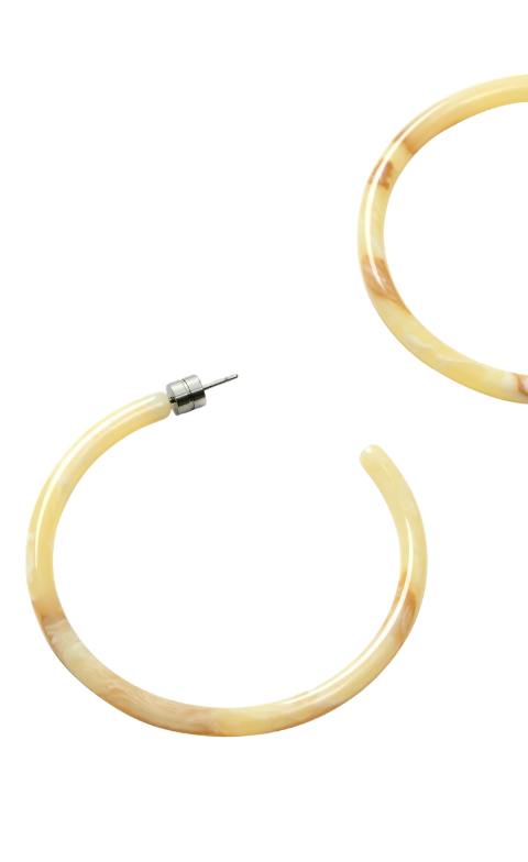 Large Hoops in Crème
